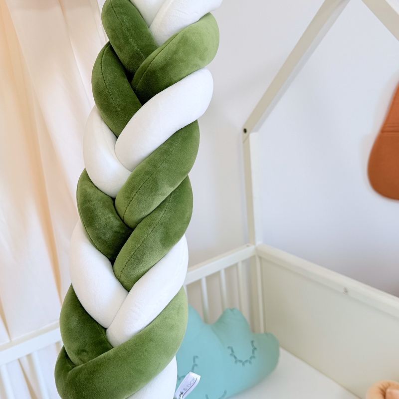 Rembourrage de berceau à coussin long fait à la main sur mesure à 6 nœuds 