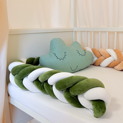 Rembourrage de berceau à coussin long fait à la main sur mesure à 6 nœuds 