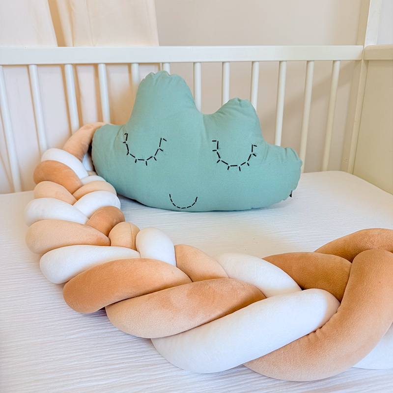 Rembourrage de berceau à coussin long fait à la main sur mesure à 6 nœuds 