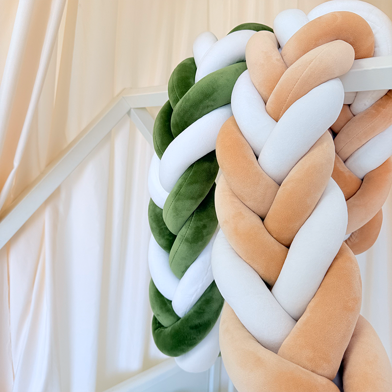Rembourrage de berceau à coussin long fait à la main sur mesure à 6 nœuds 
