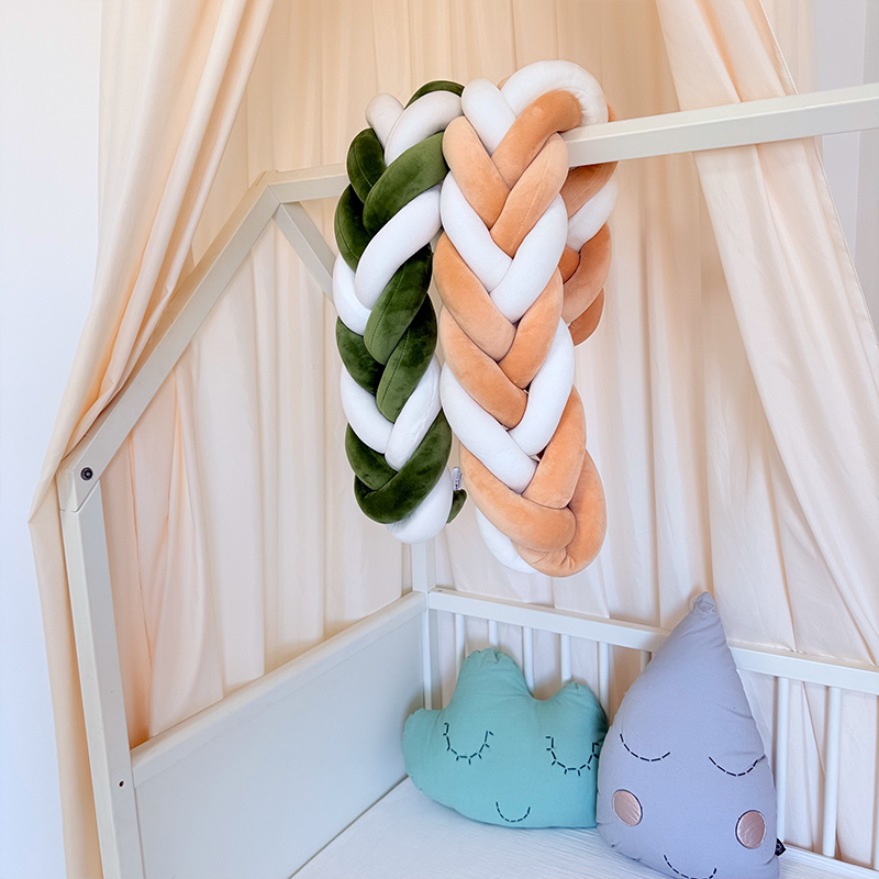 Rembourrage de berceau à coussin long fait à la main sur mesure à 6 nœuds 
