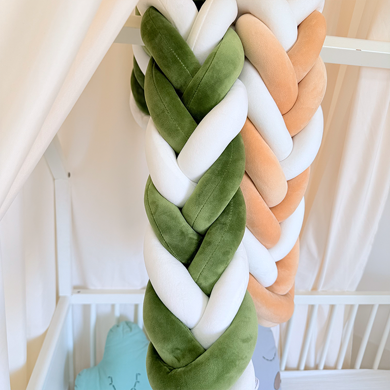 Rembourrage de berceau à coussin long fait à la main sur mesure à 6 nœuds 