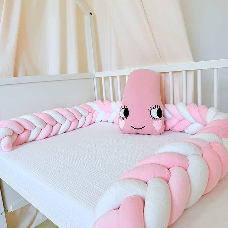 Rembourrage de berceau à coussin long fait à la main sur mesure à 6 nœuds 