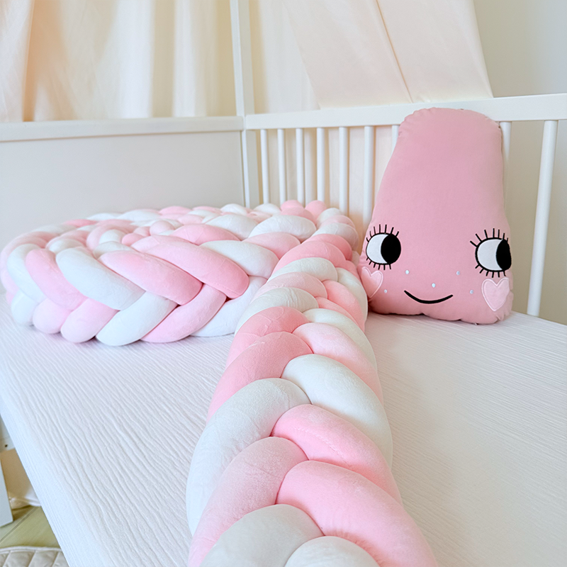 Rembourrage de berceau à coussin long fait à la main sur mesure à 6 nœuds 
