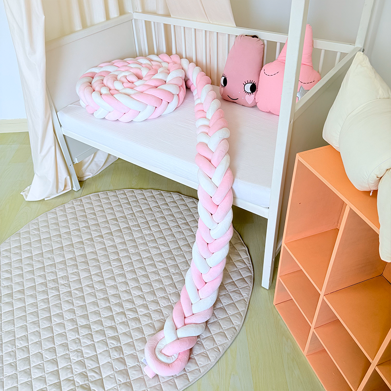 Rembourrage de berceau à coussin long fait à la main sur mesure à 6 nœuds 