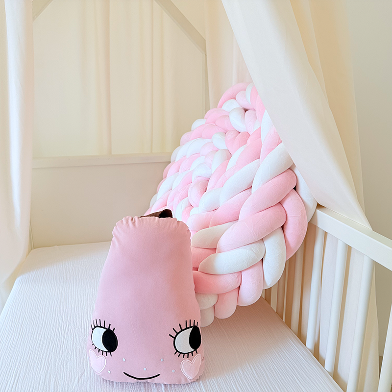 Rembourrage de berceau à coussin long fait à la main sur mesure à 6 nœuds 
