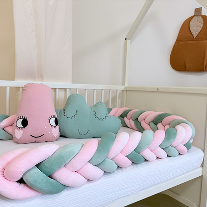Rembourrage de berceau à coussin long fait à la main sur mesure à 6 nœuds 