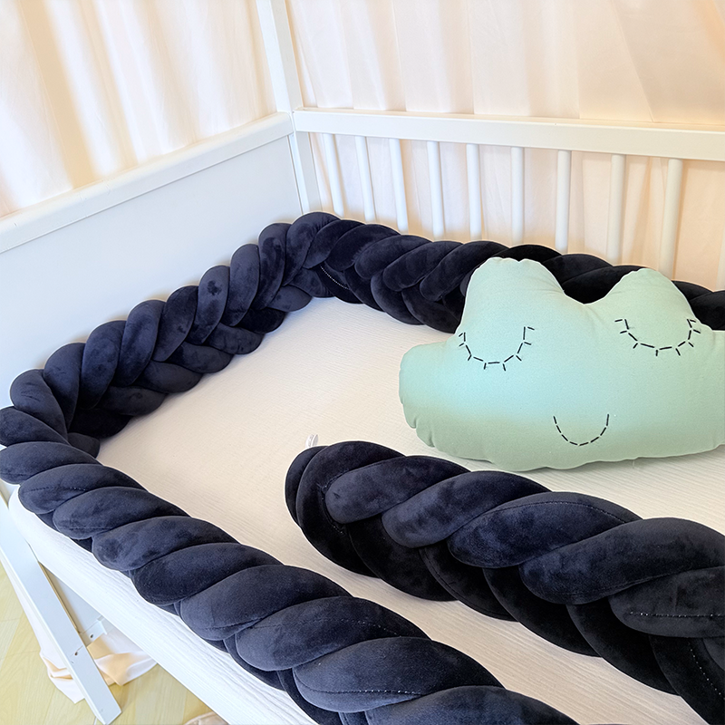 Rembourrage de berceau à coussin long fait à la main sur mesure à 6 nœuds 