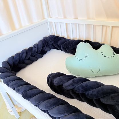 Rembourrage de berceau à coussin long fait à la main sur mesure à 6 nœuds 