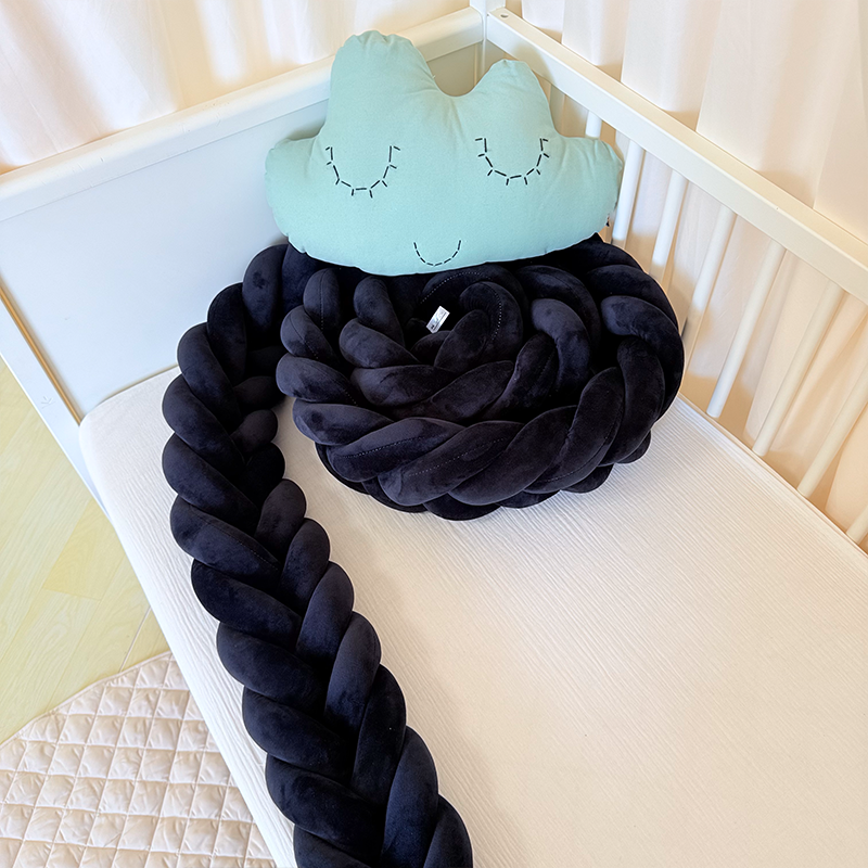 Rembourrage de berceau à coussin long fait à la main sur mesure à 6 nœuds 
