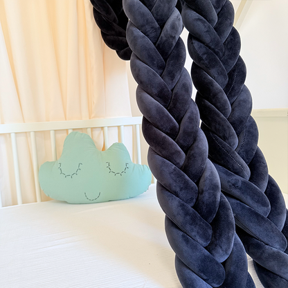 Rembourrage de berceau à coussin long fait à la main sur mesure à 6 nœuds 