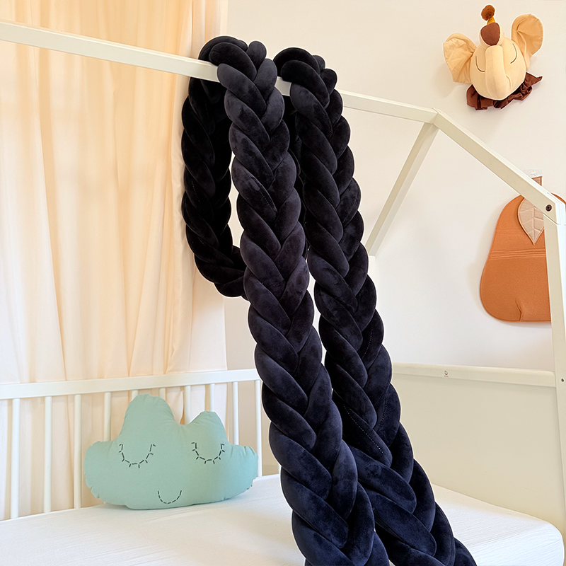 Rembourrage de berceau à coussin long fait à la main sur mesure à 6 nœuds 