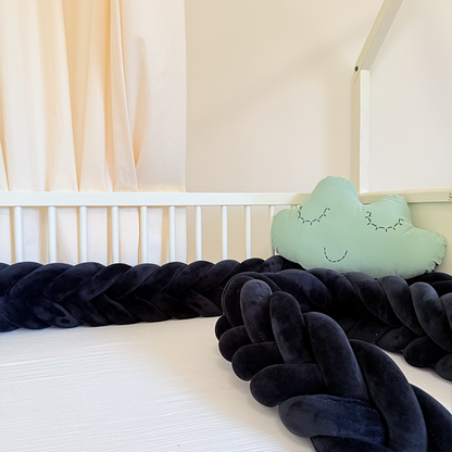 Rembourrage de berceau à coussin long fait à la main sur mesure à 6 nœuds 