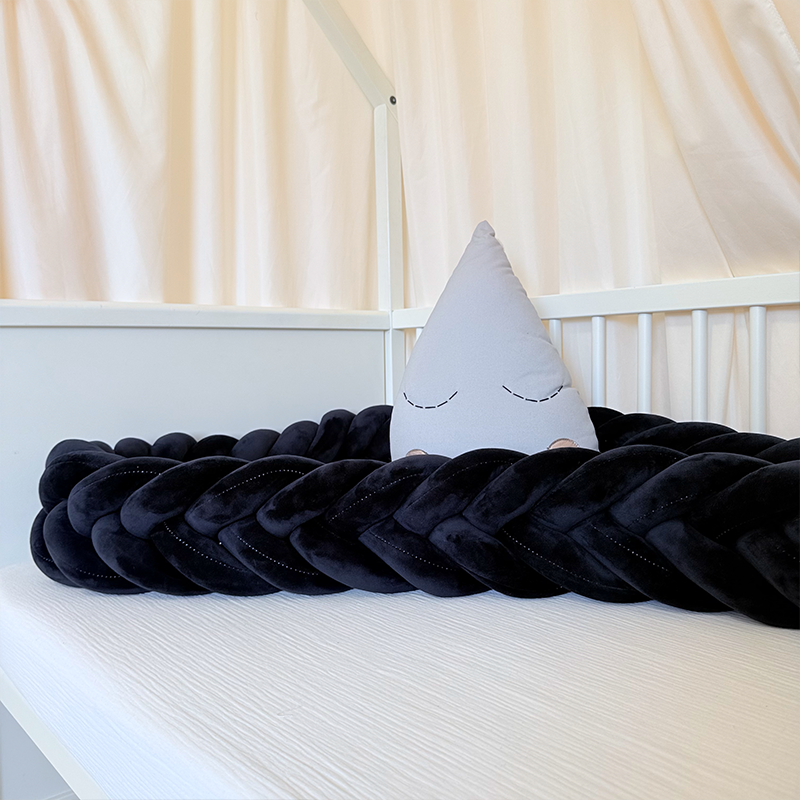 Rembourrage de berceau à coussin long fait à la main sur mesure à 6 nœuds 
