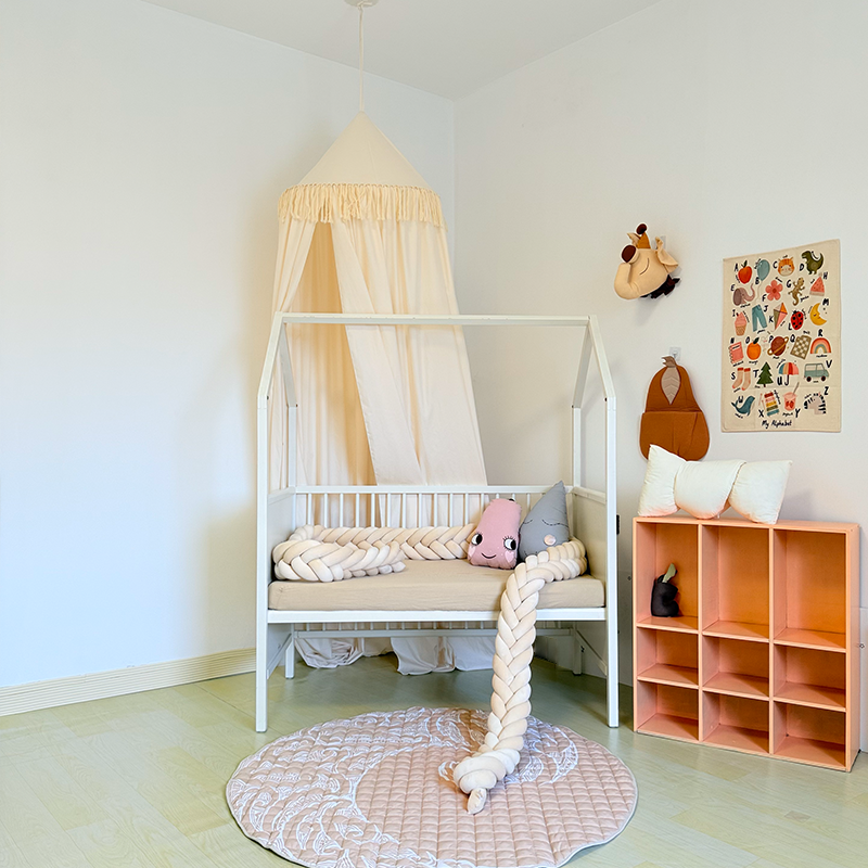 Rembourrage de berceau à coussin long fait à la main sur mesure à 6 nœuds 