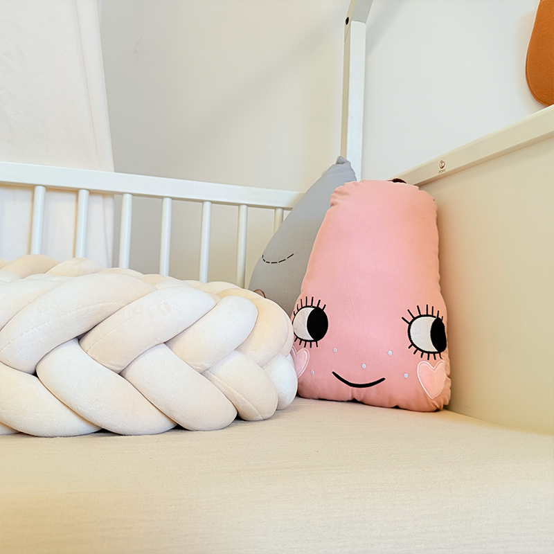 Rembourrage de berceau à coussin long fait à la main sur mesure à 6 nœuds 