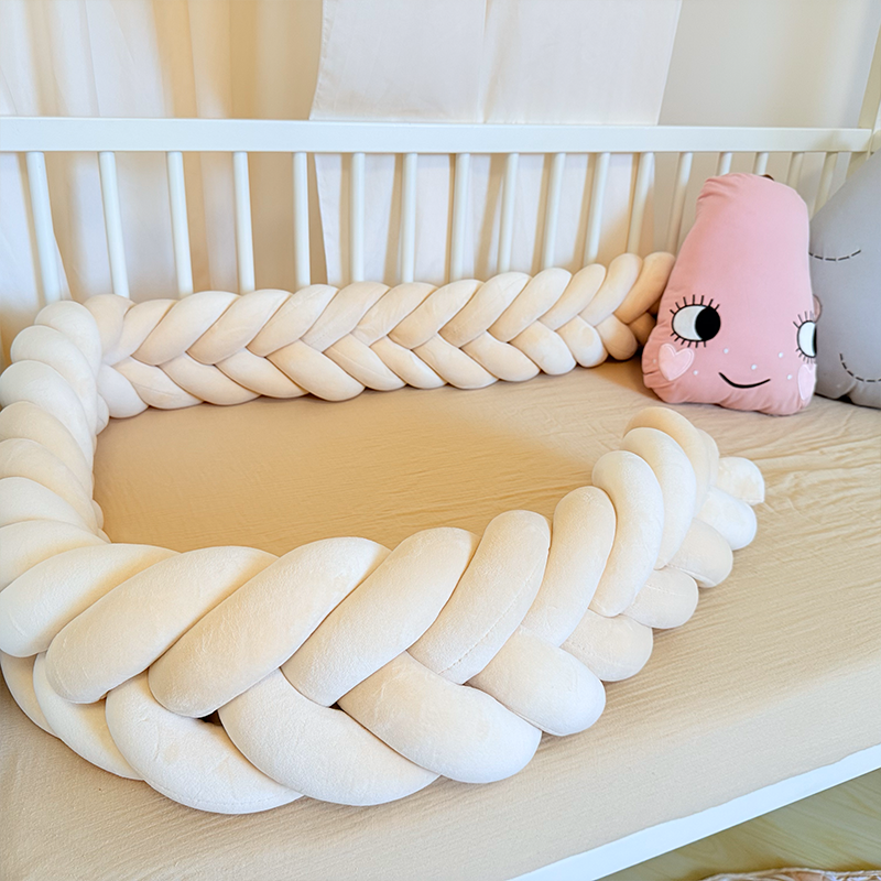 Rembourrage de berceau à coussin long fait à la main sur mesure à 6 nœuds 