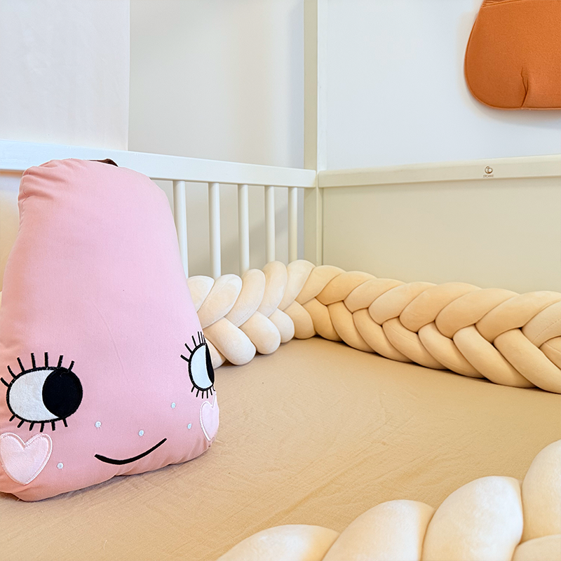 Rembourrage de berceau à coussin long fait à la main sur mesure à 6 nœuds 