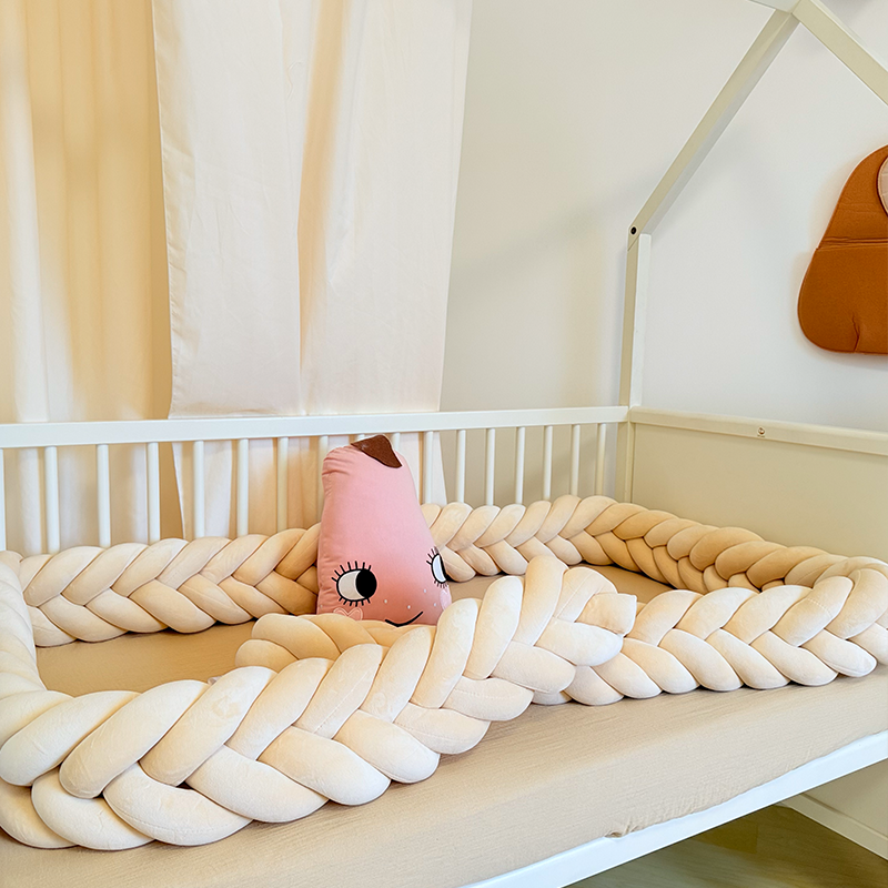 Rembourrage de berceau à coussin long fait à la main sur mesure à 6 nœuds 