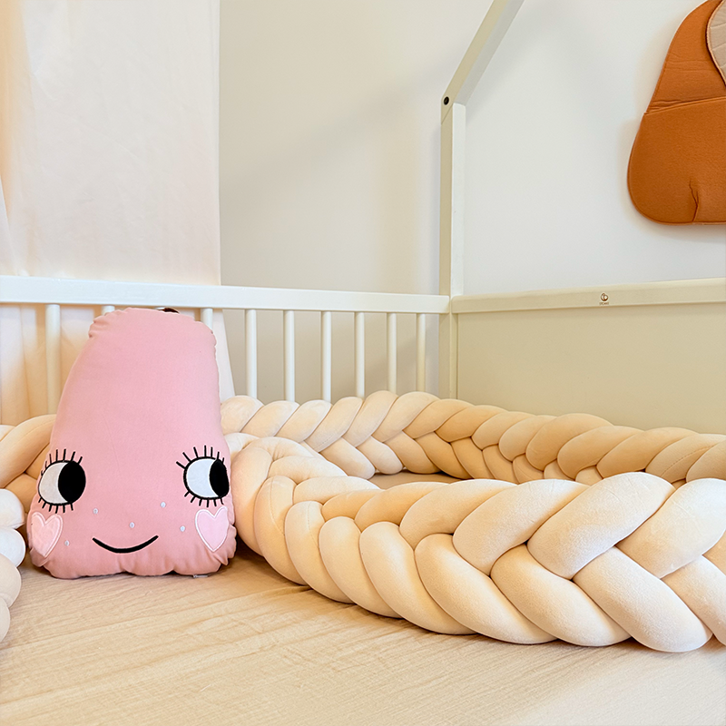Rembourrage de berceau à coussin long fait à la main sur mesure à 6 nœuds 