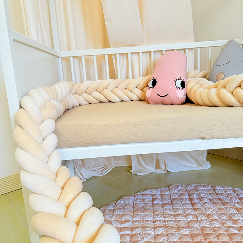 Rembourrage de berceau à coussin long fait à la main sur mesure à 6 nœuds 