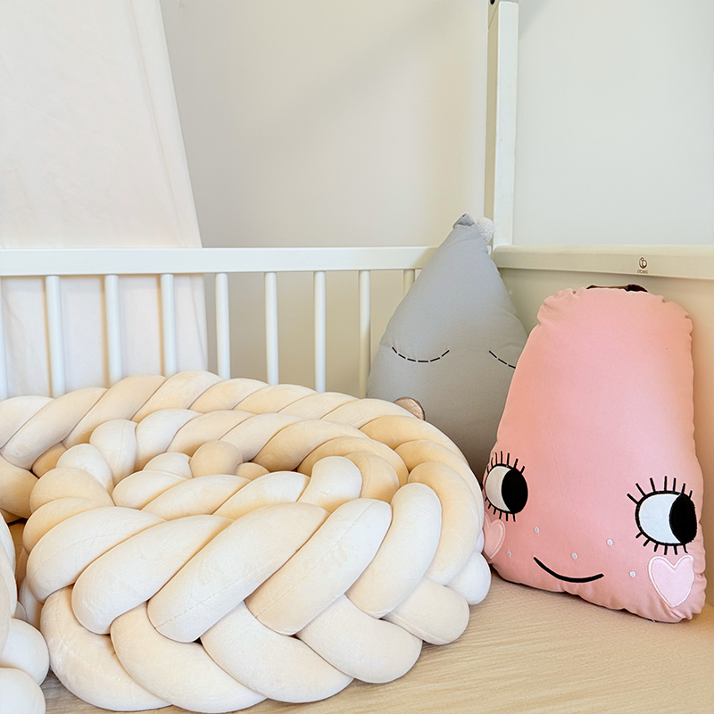 Rembourrage de berceau à coussin long fait à la main sur mesure à 6 nœuds 