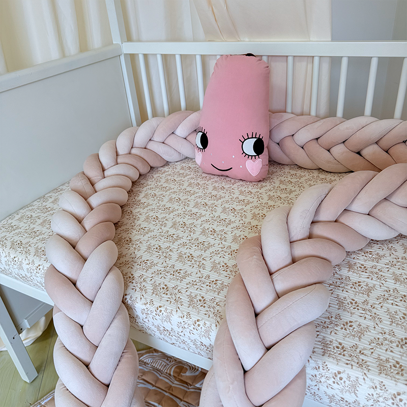 Rembourrage de berceau à coussin long fait à la main sur mesure à 6 nœuds 
