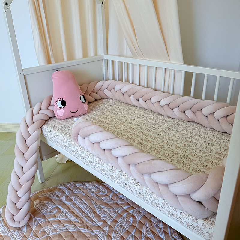 Rembourrage de berceau à coussin long fait à la main sur mesure à 6 nœuds 