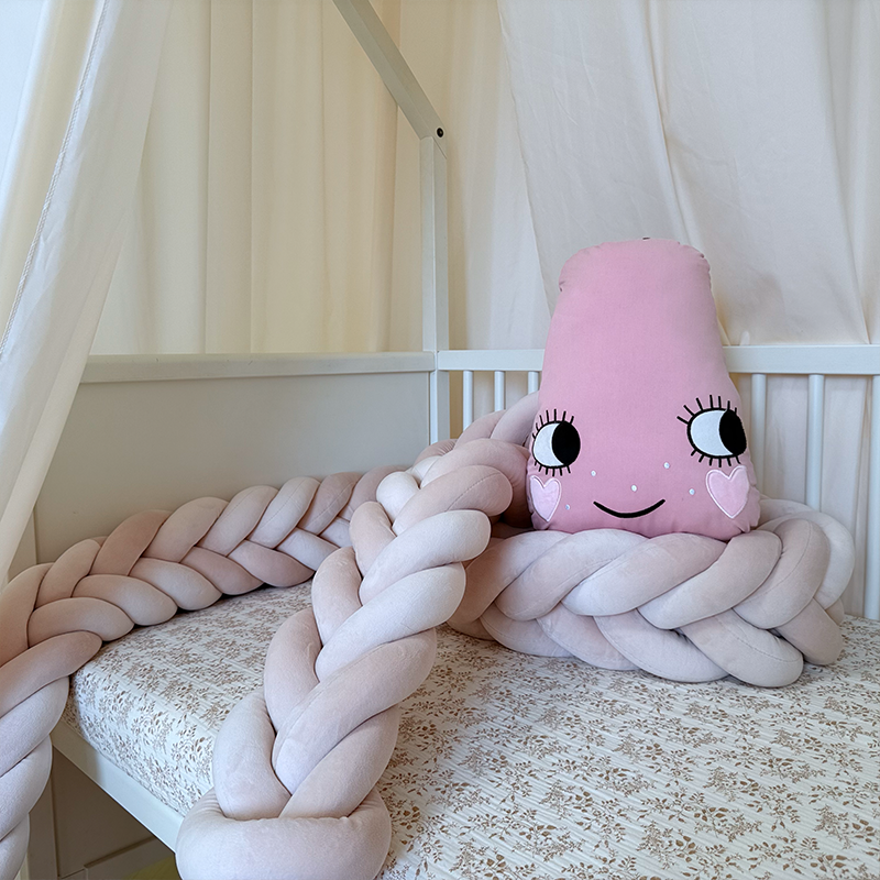 Rembourrage de berceau à coussin long fait à la main sur mesure à 6 nœuds 