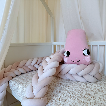 Rembourrage de berceau à coussin long fait à la main sur mesure à 6 nœuds 