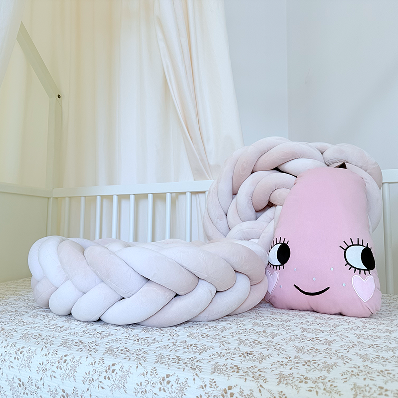 Rembourrage de berceau à coussin long fait à la main sur mesure à 6 nœuds 