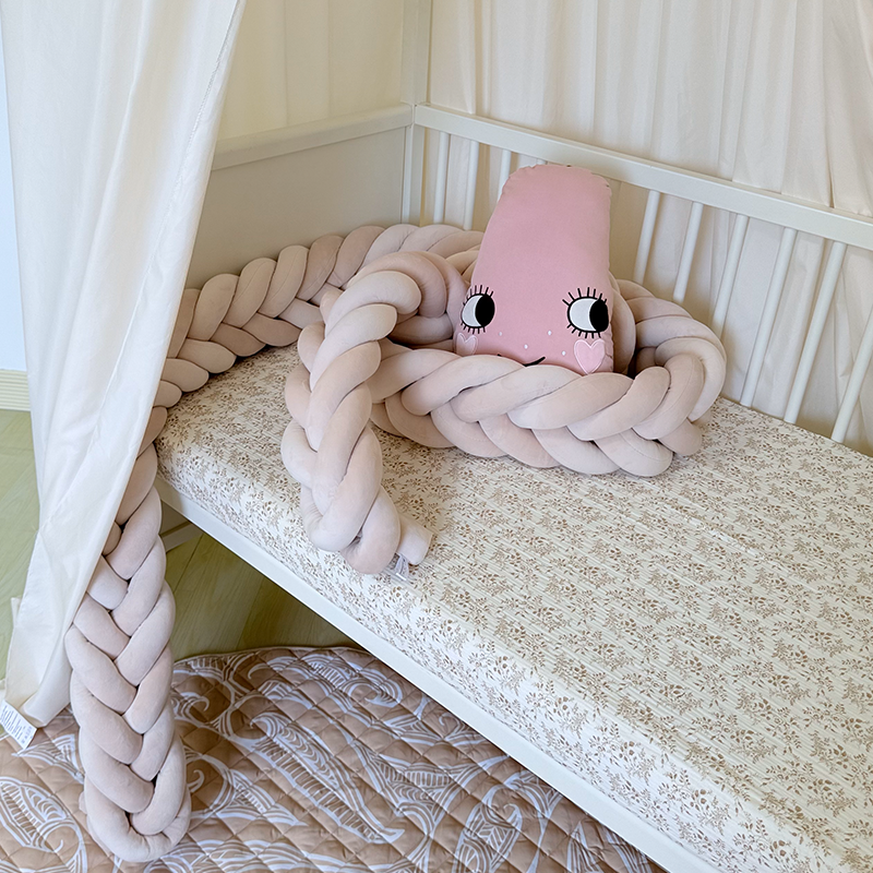 Rembourrage de berceau à coussin long fait à la main sur mesure à 6 nœuds 