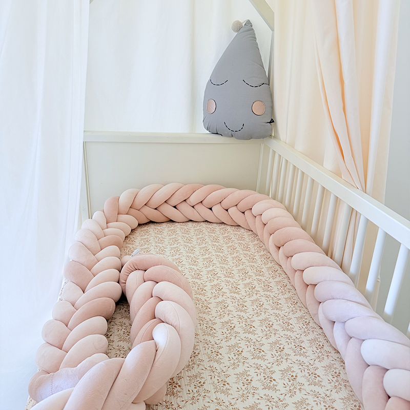 Rembourrage de berceau à coussin long fait à la main sur mesure à 6 nœuds 