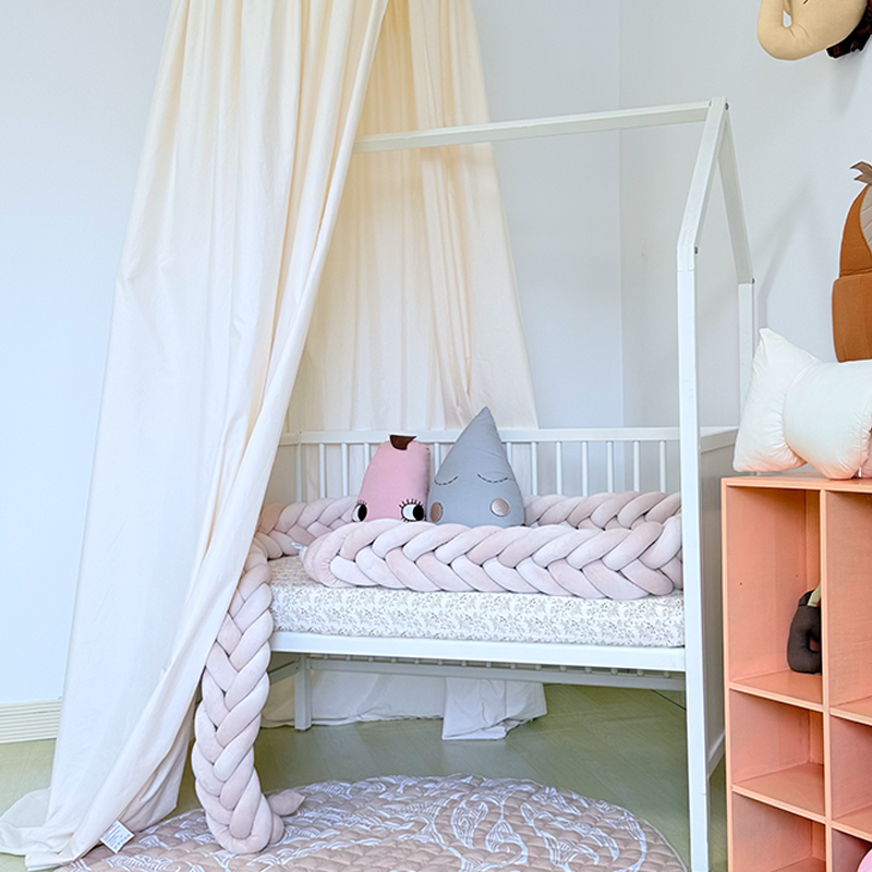 Rembourrage de berceau à coussin long fait à la main sur mesure à 6 nœuds 