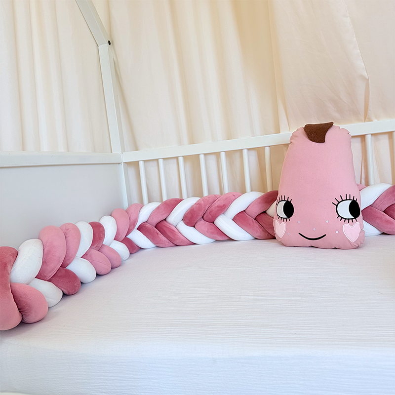 Rembourrage de berceau à coussin long fait à la main sur mesure à 6 nœuds 