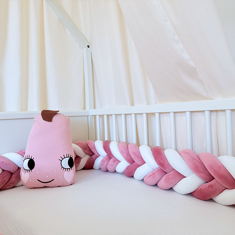 Rembourrage de berceau à coussin long fait à la main sur mesure à 6 nœuds 