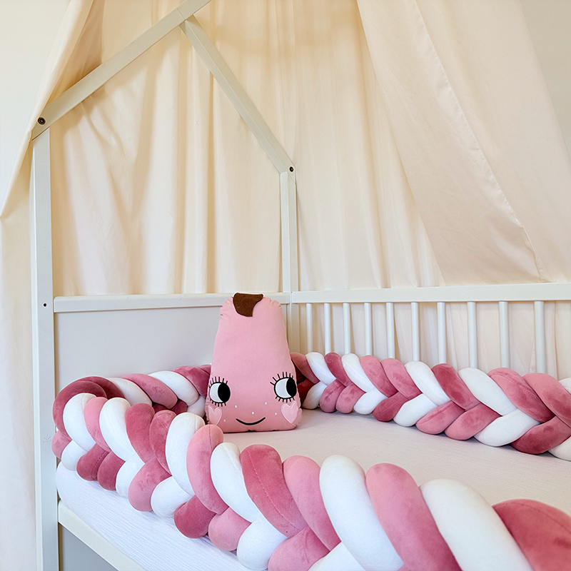 Rembourrage de berceau à coussin long fait à la main sur mesure à 6 nœuds 
