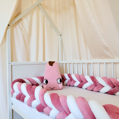 Rembourrage de berceau à coussin long fait à la main sur mesure à 6 nœuds 
