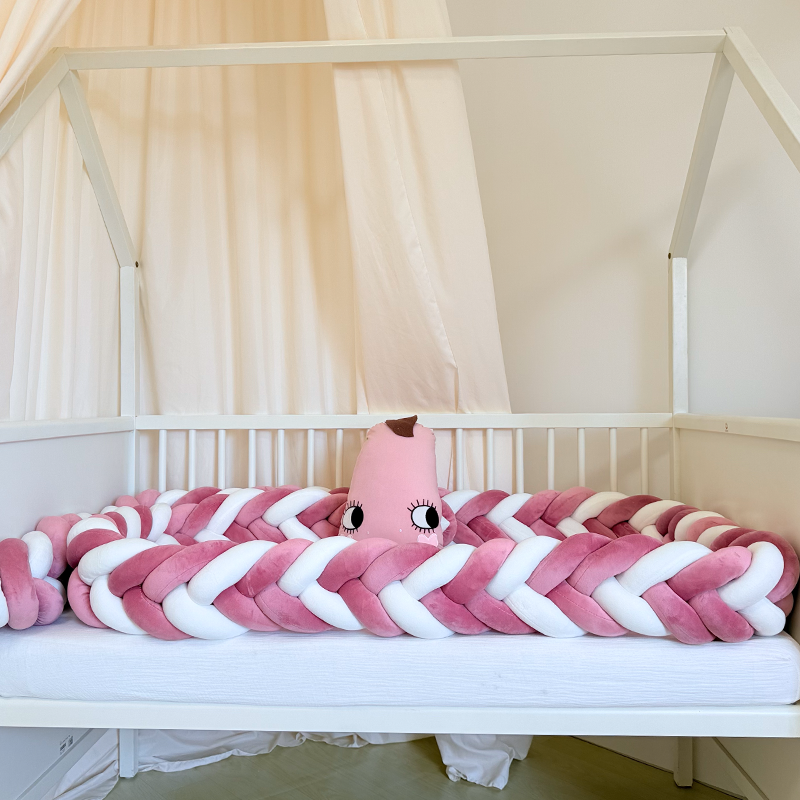 Rembourrage de berceau à coussin long fait à la main sur mesure à 6 nœuds 