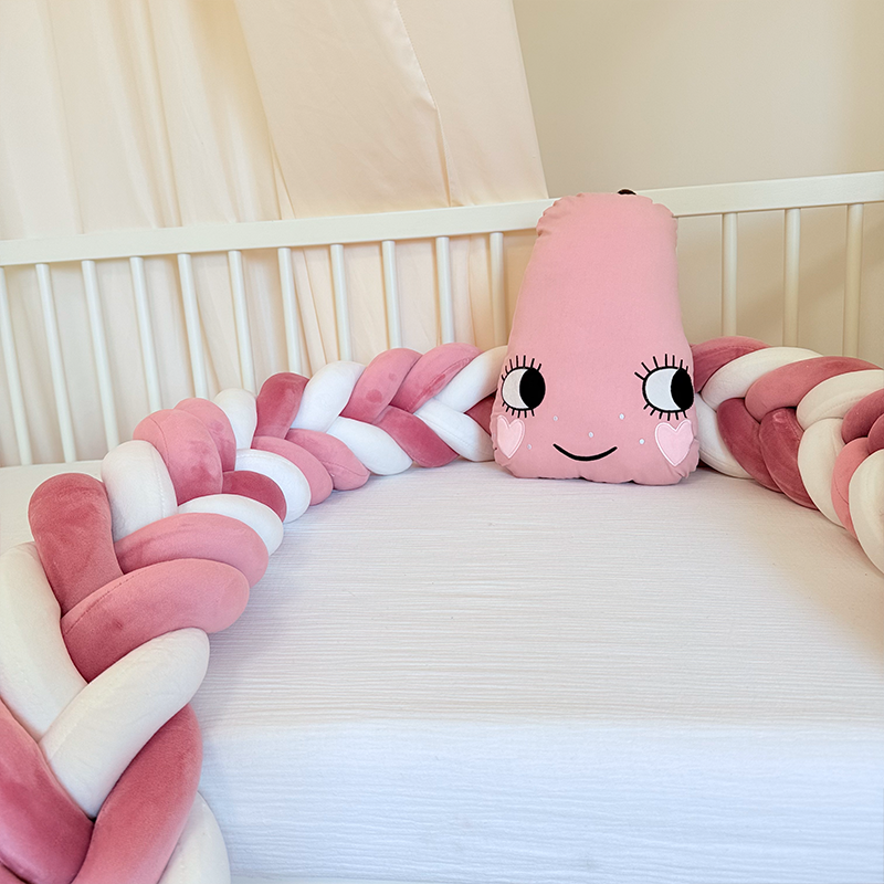 Rembourrage de berceau à coussin long fait à la main sur mesure à 6 nœuds 