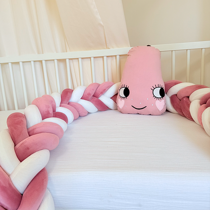 Rembourrage de berceau à coussin long fait à la main sur mesure à 6 nœuds 