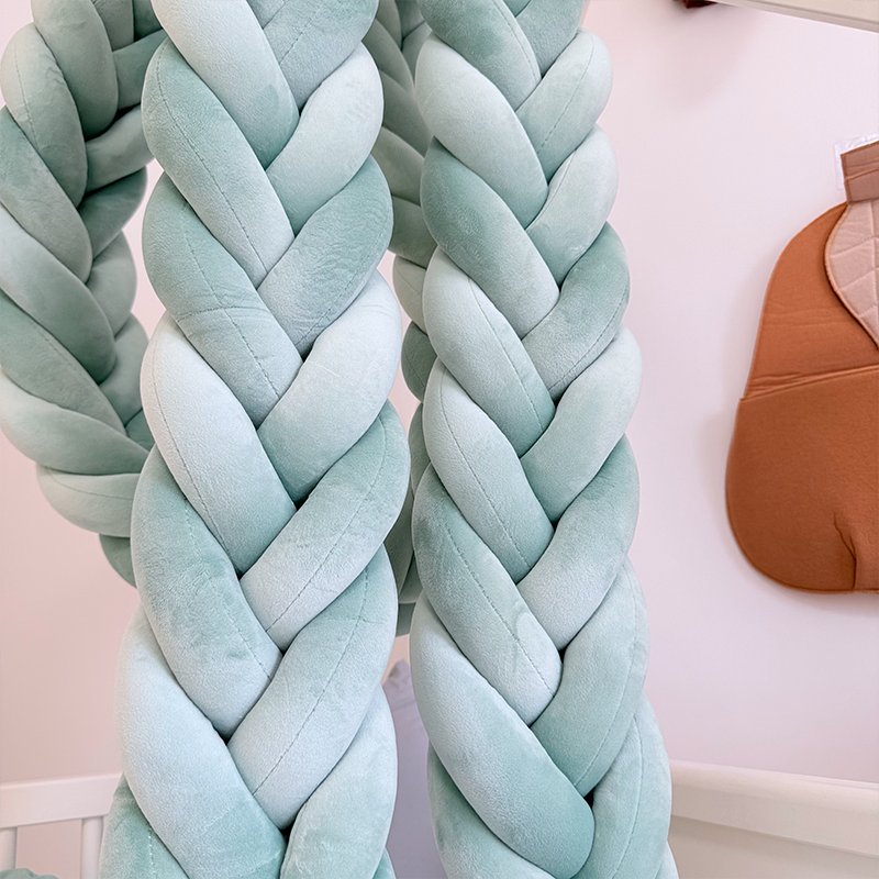 Rembourrage de berceau à coussin long fait à la main sur mesure à 6 nœuds 