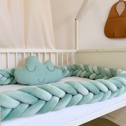 Rembourrage de berceau à coussin long fait à la main sur mesure à 6 nœuds 