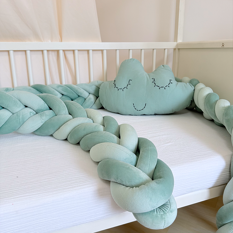 Rembourrage de berceau à coussin long fait à la main sur mesure à 6 nœuds 