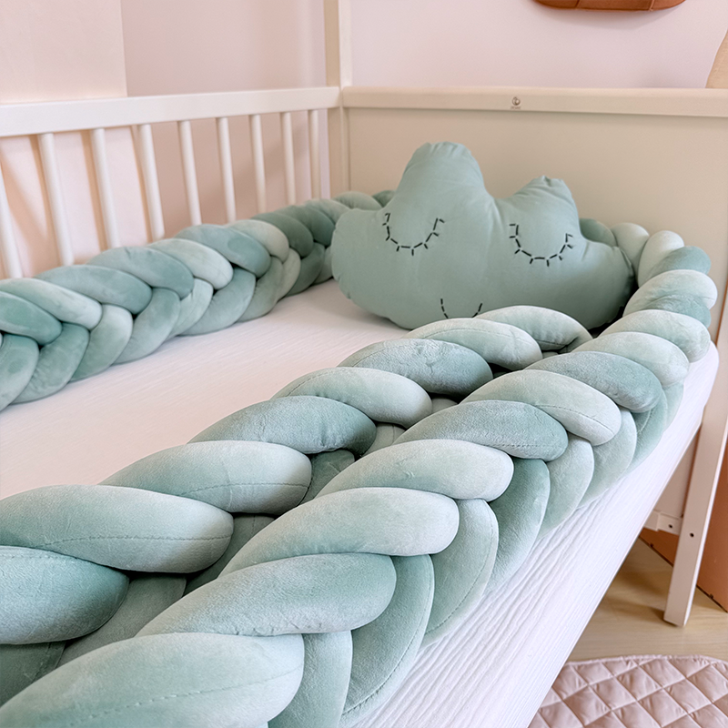 Rembourrage de berceau à coussin long fait à la main sur mesure à 6 nœuds 