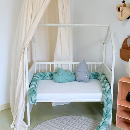 Rembourrage de berceau à coussin long fait à la main sur mesure à 6 nœuds 
