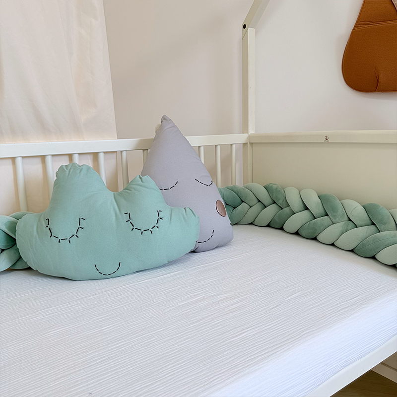 Rembourrage de berceau à coussin long fait à la main sur mesure à 6 nœuds 