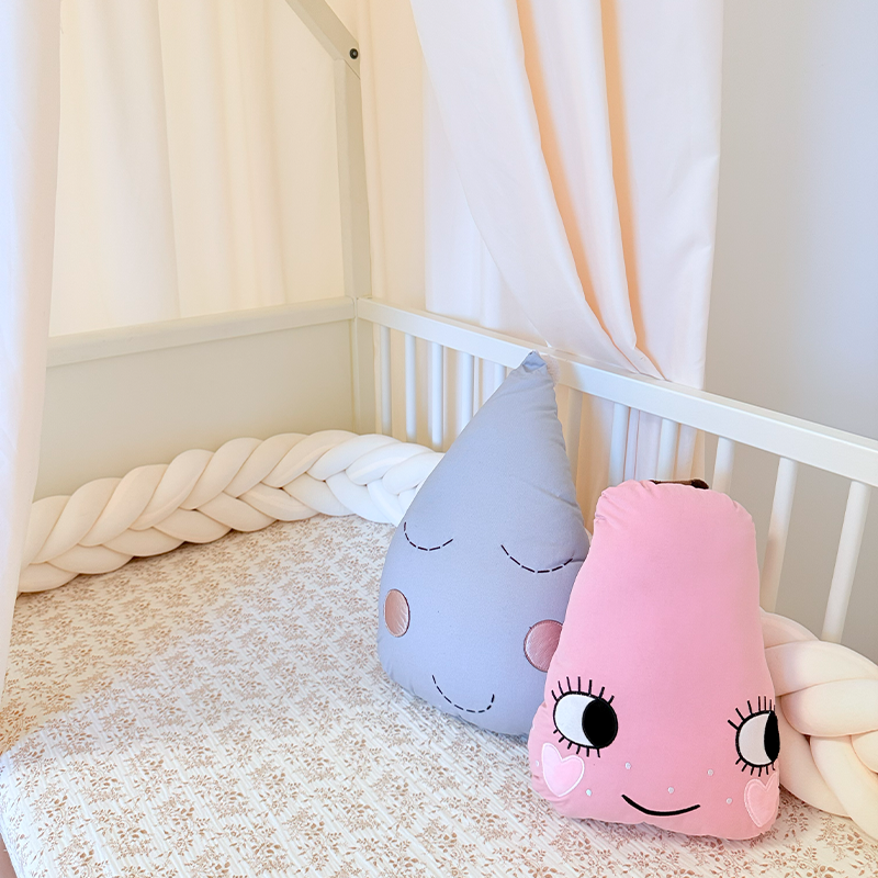Rembourrage de berceau à coussin long fait à la main sur mesure à 6 nœuds 