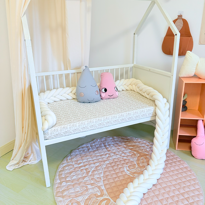 Rembourrage de berceau à coussin long fait à la main sur mesure à 6 nœuds 