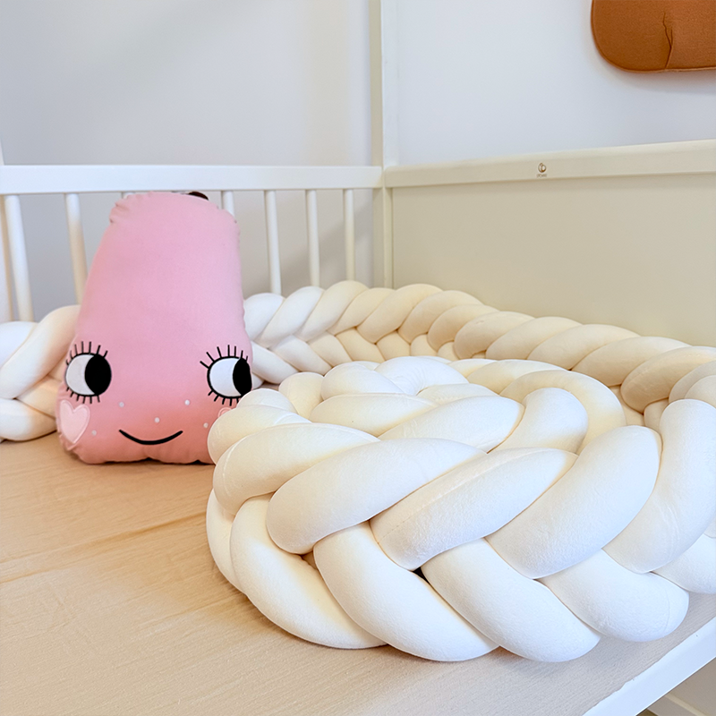 Rembourrage de berceau à coussin long fait à la main sur mesure à 6 nœuds 